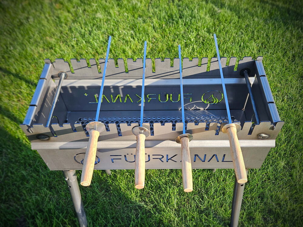 Füürkanal 600 | perfekt grillieren mit unserem Spiessligrill & Grillkanal inkl. Spiesse